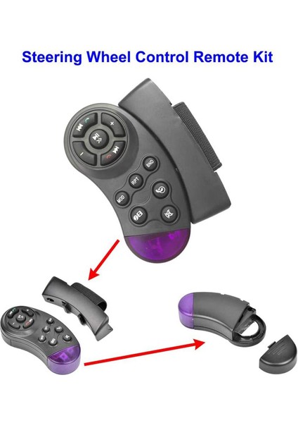 Evrensel Direksiyon Simidi Kablosuz Uzaktan Kontrol Araba Cd&#39 Si Için 11 Düğmeler DVD Mp5 Player (Yurt Dışından) fırsatları