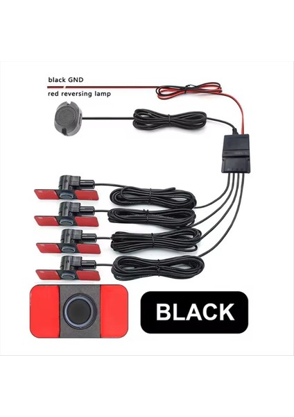 Otopark Sensörü Asistanı 4 Siyah 13MM Düz Sensörler Ters Radar Ses Buzzer Alarm (Yurt Dışından) fiyatları