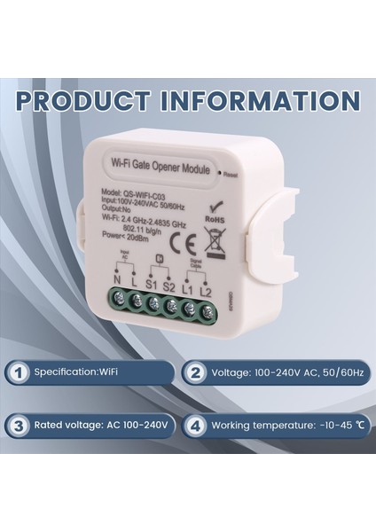 Tuka Akıllı Kapı Kapı Açıcı Modülü Wifi Kapı Kapı Denetleyici Modülü Garaj Kapı Anahtarı (Yurt Dışından) fırsatları
