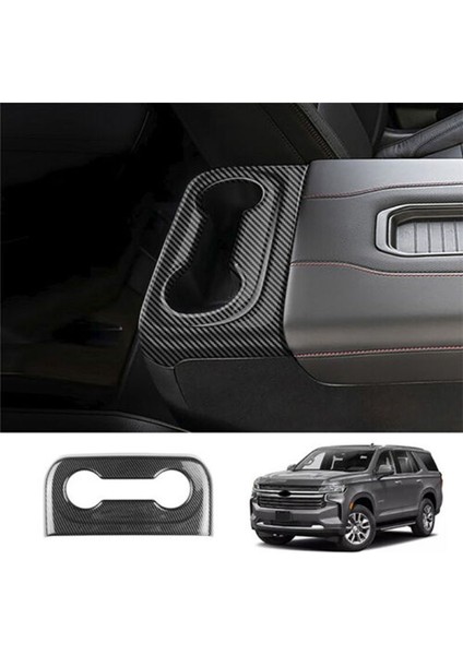 Chevrolet Banliyö Için Karbon Fiber Tarzı Arka Su Kupası Çerçeve Kapağı 2021 2022 2023 Araba Iç Dekorasyonu (Yurt Dışından) fırsatları