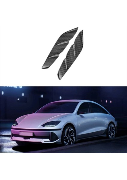Karbon Fiber Arka Sis Lambası Kapak Kaş Çerçeve Çerçeve Süslemesi Dekorasyon Arabası Aksesuarları Için Hyundai Ioniq 6 2022-2023 (Yurt Dışından) indirimleri