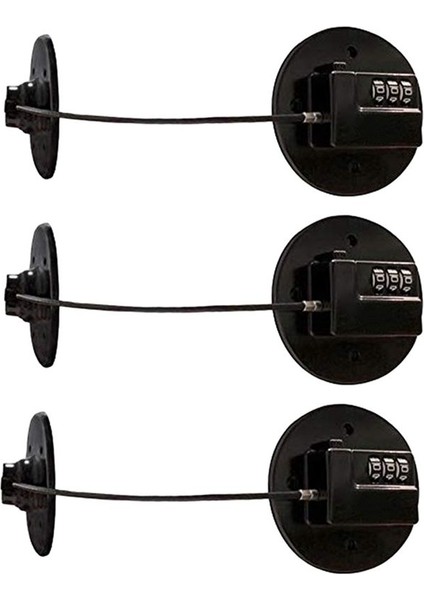 3x Buzdolabı Güçlü Yapıştırıcı 3 Haneli Şifre Kilidi Kabine Dosyası Çekmecesi Pencere Çocuk Güvenliği (Yurt Dışından)