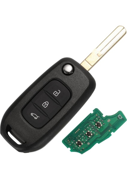 Araba 3 Düğmeleri Katlama Uzaktan Kumanda Anahtarı PCF7961M 4A Chıp 433MHZ Tuş HU56R Renault Megane 3 Için Anahtar Bıçağı (Yurt Dışından)