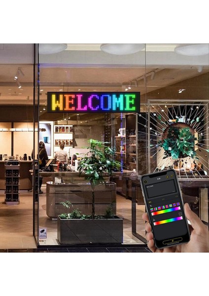 Programlanabilir LED Işaret Kaydırma Mesajı LED Mağaza Tabelaları Esnek Dijital Görüntüleme Kartı Dıy Uygulama Kontrol LED Matris Paneli A (Yurt Dışından) fırsatları