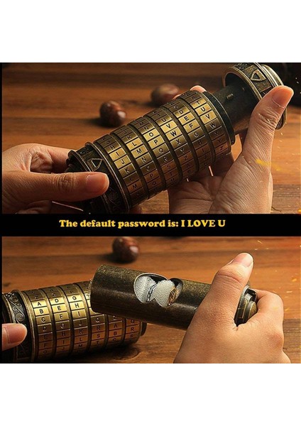 Da Vinci Kodu Mini Kilit Bulmaca Kutusu Gizli Bölme Yıldönümü Kodu Kilini Erkek ve Kız Için Olarak (Yurt Dışından) fırsatları