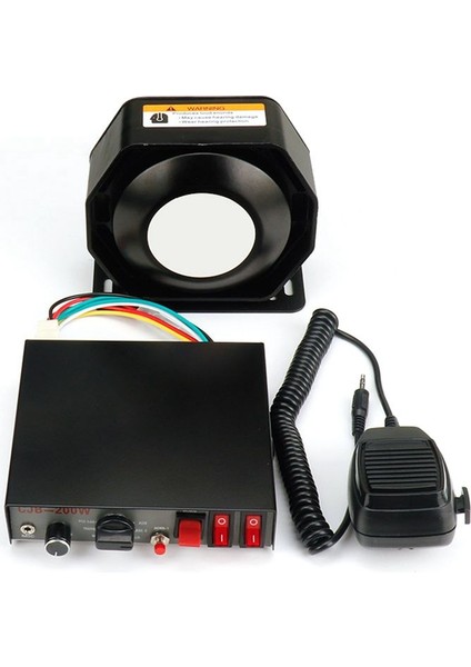 8 Sesli Yüksek Sesli Araba Uyarı Alarm Kamyonu Alarm Hoparlör 12V Siren Hava Boynuzu Megafon Polis Itfaiyeni Araba Boynuzu B (Yurt Dışından) modelleri