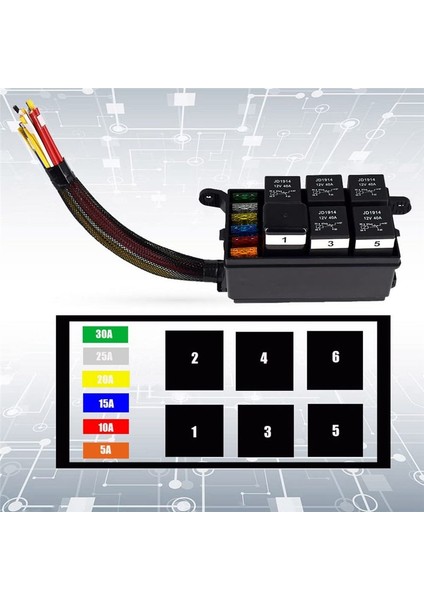 12V Otomotiv Sigortası ve Röle Kutusu Ön Kasalar Su Geçirmez Sigorta Röle Bloğu Evrensel Sigorta Bloğu ve Röle Kiti ile (Yurt Dışından) fiyatları