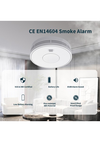 10 Yıllık Pil Wifi Akıllı Duman Alarmı Tuya ile Yangın Alarmı ve Ev Için Akıllı Hayat Duman Dedektörü EN14604&#39 E Uyuyor (Yurt Dışından) indirimleri