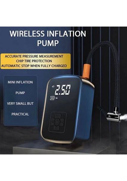 Araç Monte Kablosuz Dijital Ekran Enflasyon Pompası Taşınabilir Kablosuz Hava Pompası Lastik Şişman Güç Bankası Fonksiyonu (Yurt Dışından) modelleri
