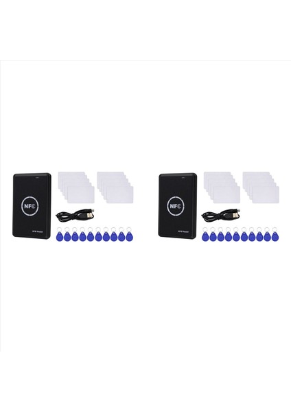 2x Rfıd Okuyucu Yazar Deplicator Nfc Okuyucu Akıllı Kart Programcısı Erişim Kartı Kodlayıcı Yazılabilir T5577 Uıd Fobs Kartları (Yurt Dışından)