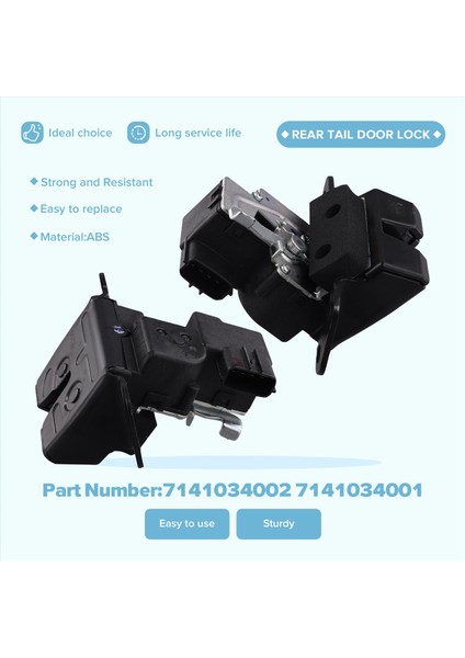 7141034002 Araba Arka Gövde Kapağı Kilit Mandal Aktı Ssangyong Için Korando C Yeni Actyon 2011+ 7141034001 (Yurt Dışından) indirimleri