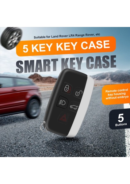 5 Düğme Anahtarı Fob Kasa Kabuğu Land Rover Lr4 Range Rover Sport Evoque Remote Için (Yurt Dışından) fırsatları