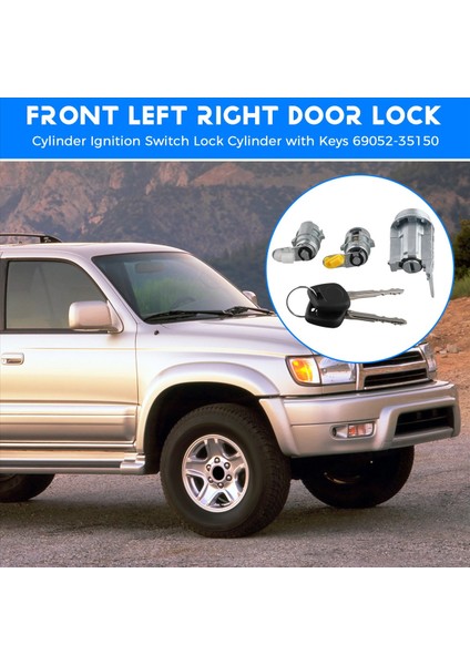 Araç Ön Sol Sağ Kapı Kilidi Silindir Kontak Anahtarı Kilit Silindir Toyota 4runner 1998-2002 Için 69052-35150 (Yurt Dışından) fırsatları