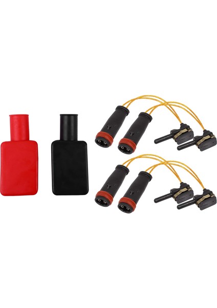 6 Pcs Araç Aksesuarları 4 Pcs Fren Yolu Aşınma Sensörü ve 2 Adet Araba Pil Pozitif ve Negatif Koruyucu Kapaklar (Yurt Dışından)