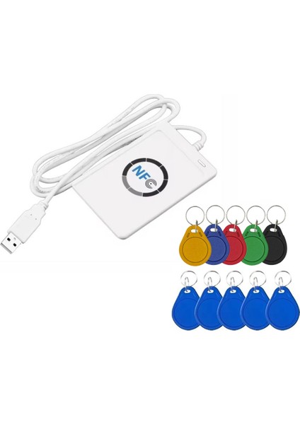 ACR122U Rfıd Ic Akıllı Kart Okuyucu Çapıl+5xuid/cuıd Keychaın Yazıcı Koopisik Kullanıcı 13 56MHZ Id Ic Kart Fotokopi Makinesi (Yurt Dışından)