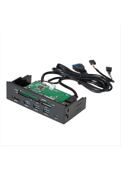 5 25INCH Kart Okuyucu Dahili Kart Okuyucu Medya Çok Fonksiyonlu Gösterge Tablosu Pc Ön Panel Tip-C USB 3 1 USB 3 0 (Yurt Dışından)