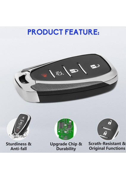 Car Key Fob Uzaktan Kumanda Anahtarsız Giriş Chevy Malibu Camaro Cruze HYQ4EA 13508771 13584504 13529660 (Yurt Dışından) modelleri