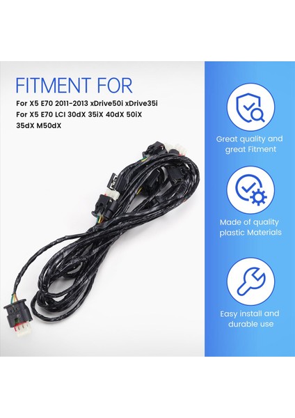 Araba Arka Tampon Pdc Kablolama Ters Radar Kablo Dairesi 61129244425 Bmw X5 E70 2011-2013 Park Sensörü Kablo Demeti (Yurt Dışından) indirimleri