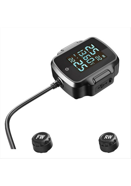 Motosiklet Tpms Motosiklet Lastik Basınç Izleme Sistemi Qc 3 0 USB Şarj Cihazı ile Lastik Sıcaklık Alarm Sistemi (Yurt Dışından)