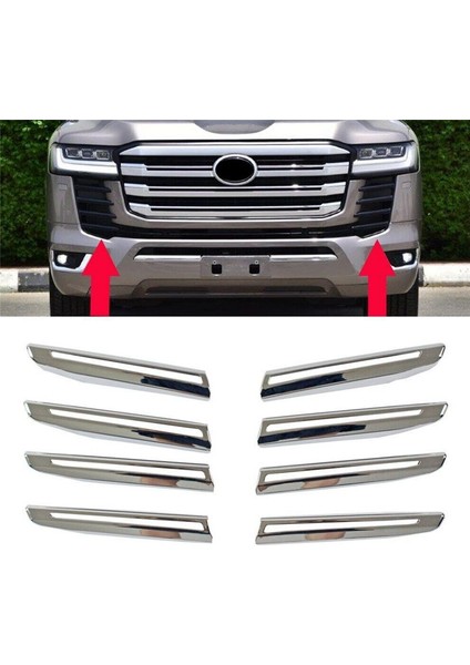 Ön Izgara Dış Aksesuarları Tampon Dekorasyon Krom Gövde Kiti Toyota Land Cruiser 300 LC300 2022 (Yurt Dışından) fırsatları