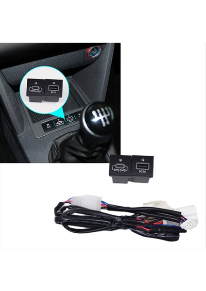 Araba Qc3 0+Pd Hızlı Şarj Cihazı Soketi 12V/24V USB Şarj Eşleme Vw Scirocco 2009-2016 Için (Yurt Dışından) indirimleri