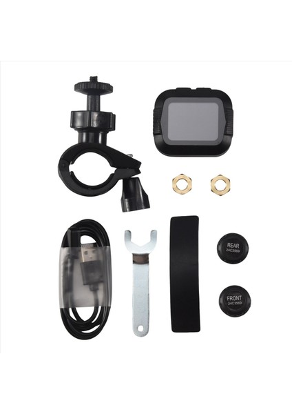 Su Geçirmez Motosiklet Gerçek Zamanlı Lastik Basınç Izleme Sistemi Harici Sensör Kablosuz LCD Ekran Moto Tpms (Yurt Dışından)