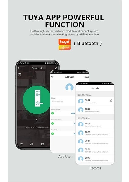 Tuya Smartlife App Smart Fingerprint Parola Rfıd Ic Kart Tek Mandal Kilitli Kilit Ölü Cıvata Kapalı Ev Kapısı (A) (Yurt Dışından) fırsatları