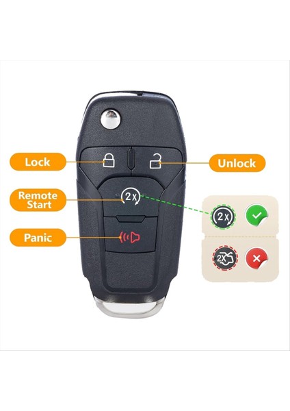 Araba Flip Uzaktan Anahtar 4 Akıllı Anahtar 902MHZ N5F-A08TDA 49 Ford F150 F250 F350 F450 F550 Raptor Ranger Fustıon (Yurt Dışından) modelleri