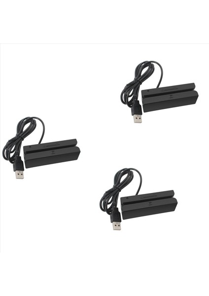 3x MSR90 USB Manyetik Şerit Kartı Okuma Makine Kartı Okuyucu Stripe 3 Mini Mags Hi-Co Swiper USB Pc Için (Yurt Dışından)