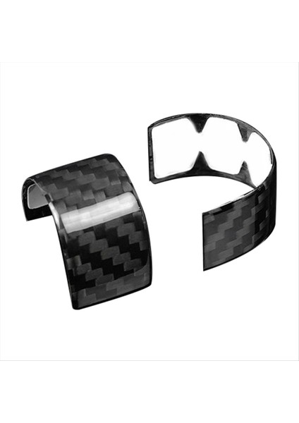 Fiat Için Gerçek Sert Karbon Fiber Çıkartma 500 2020 2021 2022 2023 Araç Direksiyon Simidi Halkası Kapak Trim Aksesuarları (Siyah) (Yurt Dışından)