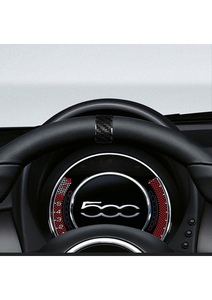 Fiat Için Gerçek Sert Karbon Fiber Çıkartma 500 2020 2021 2022 2023 Araç Direksiyon Simidi Halkası Kapak Trim Aksesuarları (Siyah) (Yurt Dışından) modelleri