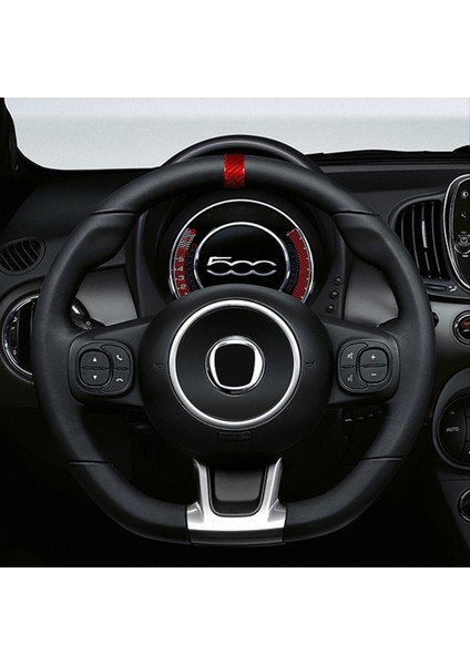 Fiat Için Gerçek Sert Karbon Fiber Çıkartma 500 2020 2021 2022 2023 Araç Direksiyon Simidi Halkası Kapak Trim Aksesuarları (Siyah) (Yurt Dışından) fırsatları