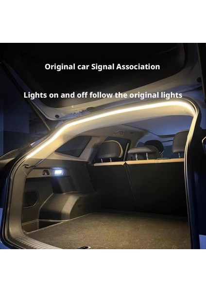 Sensör Kuyruk Kutusu Işık Şerit Ultra Parlak Araba Gövdesi LED Araba Iç Dekoratif Lamba Şerit Otomatik Atmosfer Işık (Yurt Dışından) indirimleri