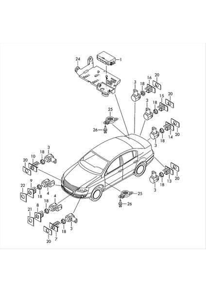 3CD919283C Otopark Yardımı Kontrol Modülü Park Vw Audi Koltuğu Için Yedek Radarı (Yurt Dışından) modelleri