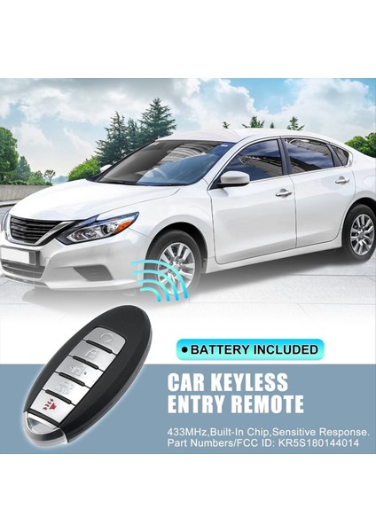 Nissan Altima Için Anahtarsız Giriş Uzak Anahtarı Fob Maxıma Infiniti Q50 Q60 KR5S180144014 S180144310 5 Düğmeler 433MHZ (Yurt Dışından) fiyatları