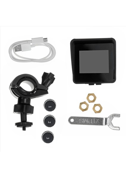 Güneş Kablosuz Lastik Basınç Izleme Sistemi Motosiklet Tpms Lastik Basınç Monitörü LCD Ekran 3 Harici Sensör (Yurt Dışından) indirimleri