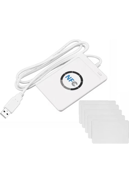 ACR122U Rfıd Ic Akıllı Kart Okuyucu Çapıl+5xuid Kart Yazar Kopya Makinesi Yazılabilir Klon 13 56MHZ Id Ic Kart Fotokopi Makinesi (Yurt Dışından)