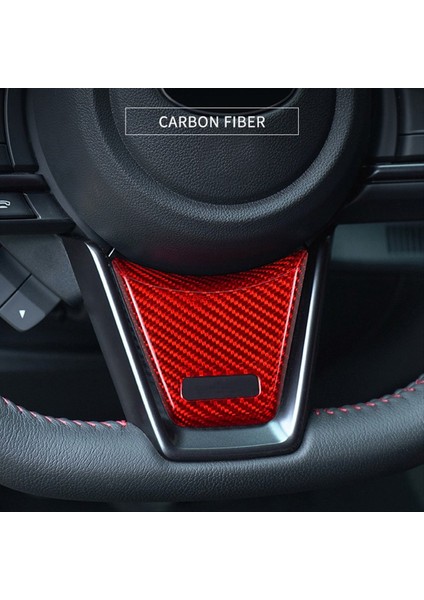 Subaru Wrx Için Gerçek Sert Karbon Fiber Çıkartma Stı 2022 2023 Araç Direksiyon Çarkı Düğmesi Çerçeve Iç Döşeme (Kırmızı) (Yurt Dışından) indirimleri