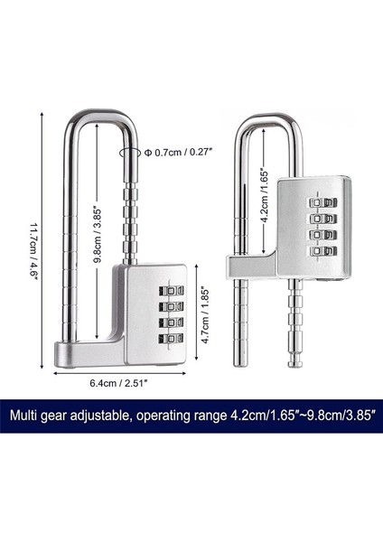 Dolap Kilidi Kombinasyon Ama Kilit Paslanmaz Çelik Salon Locker Lock Kodu Okul Için Uzun Ayarlanabilir Kilidi Kilidi Spor Salonu Gümüş (Yurt Dışından) fiyatları