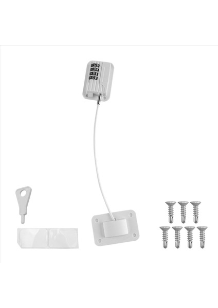 Buzdolabı Kilidi Buzdolabı Dondurucular ve Dolaplar Için 4 Hanlı Kombinasyon Kilidi Derecesiz Montaj Çocuk ve Pet Safe (Yurt Dışından)