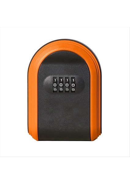 Anahtar Güvenli Kutu Hava Durumu Geçirmez 4 Sayı Kombinasyon Dış Mekan Anahtar Güvenlik Depolama Kılıfı Anahtar Kilit Kutusu Duvar Monte Siyah ve Turuncu (Yurt Dışından)