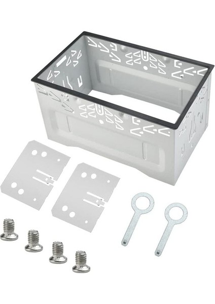 Araba Radyosu Kurulum Çerçevesi Evrensel 2din Double Din Metal Çerçeve Yuvası Yuva Araç DVD Oynatıcı Gps Navigasyon (Yurt Dışından)