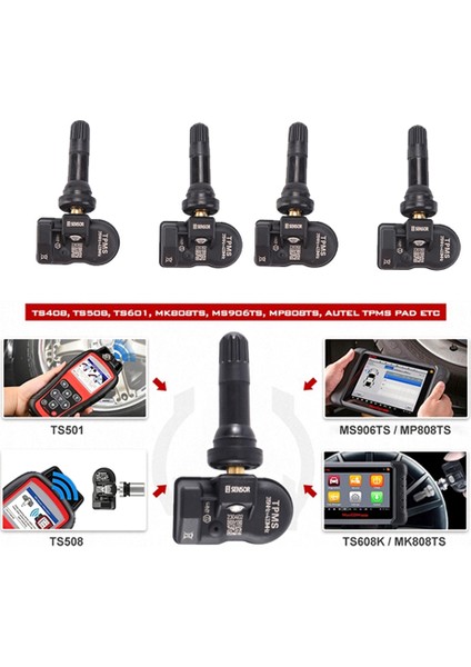 4pcs Otomatik TS408 TS508 ITS600 Tpms Lastik Basınç Sensörü 433MHZ 315MHZ 2 Arada 1 Sensör Monitörü Için Programlanabilir Mx Sensörü (Yurt Dışından) modelleri