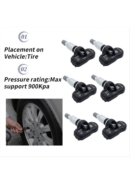 6pcs 315MHZ Programlanabilir Tpms Lastik Basınç Sensörü Evrensel Programlanabilir Otomatik TS408 TS508 ITS600 Mx Sensör Monitörü (Yurt Dışından) fiyatları