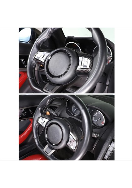 Jaguar F-Type 2013-2023 Için Araç Direksiyon Çerçevesi Kapağı Trim Sticker Aksesuarları (Yurt Dışından) indirimleri