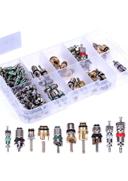 104PCS Araç Klima Valf Çekirdek Çiftlik A/c Ac Shrader Valf Çekirdeği ve Tool R134 R12 Hvac Valfleri Kiti (Yurt Dışından)