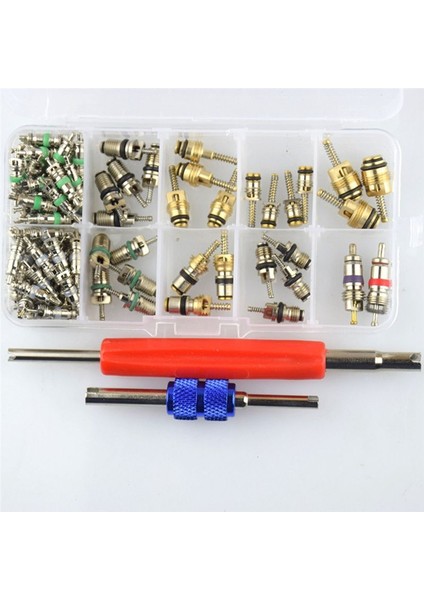 104PCS Araç Klima Valf Çekirdek Çiftlik A/c Ac Shrader Valf Çekirdeği ve Tool R134 R12 Hvac Valfleri Kiti (Yurt Dışından) fiyatları