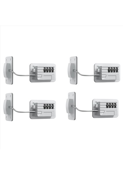 4x Buzdolabı Kilidi Buzdolabı Dondurucular ve Dolaplar Için 4 Hanlı Kombinasyon Kilidi Damdırsız Kurulum Çocuk (Yurt Dışından)