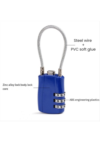 3 Haneli Gümrük Kodu Kilit Kombinasyonu Kilitler Kontrastlı Renk Hırsızlığı Antiblock Taşınabilir Bagaj Şifre Kili (Yurt Dışından) fiyatları