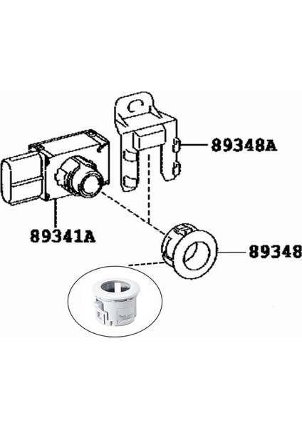Araba Tampon Park Yardımcısı Sensör Tutucu Tutucu Braketi 89348-33010 Toyota 4runner Tacoma Lexus ES350 HS250H (Yurt Dışından) fırsatları